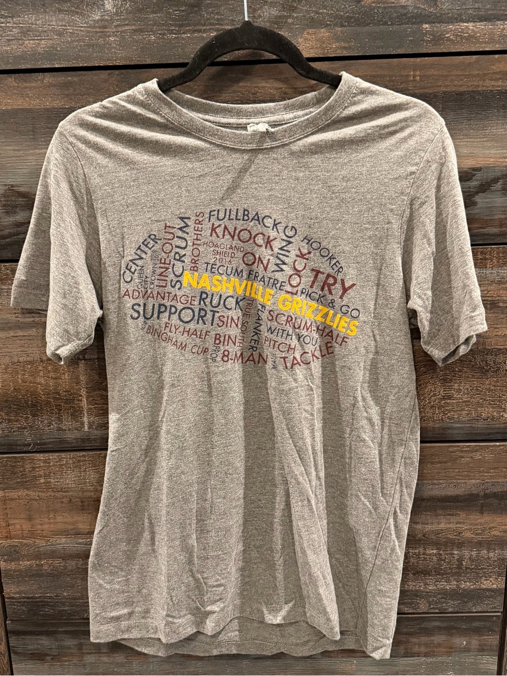 Nashville Grizzlies Rugby Gray Short-Sleeve Graphic Tee